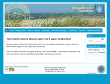 Tablet Screenshot of capecodgroundwater.org